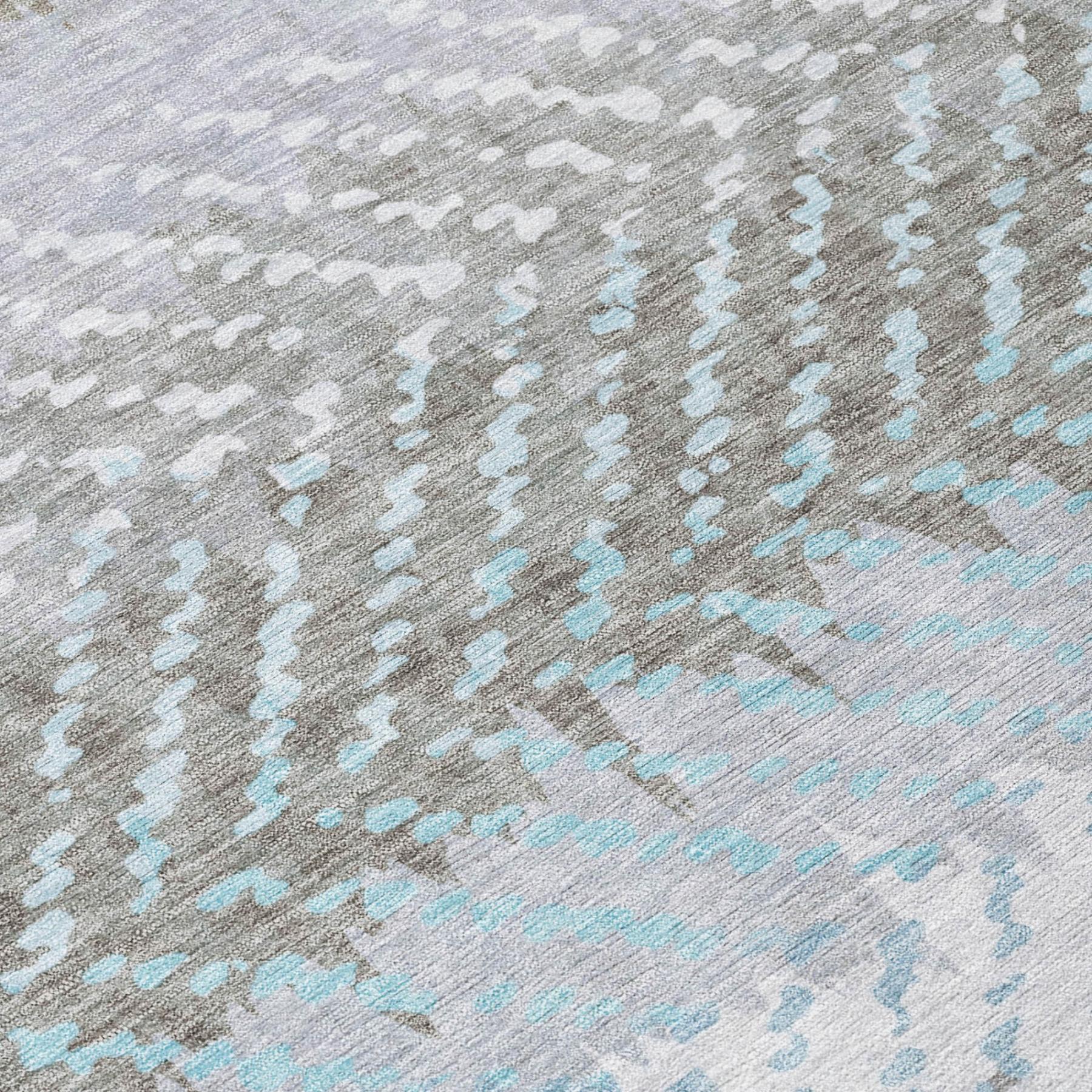 3' X 5' Ivory And Taupe Striped Washable Indoor Outdoor Area Rug Homeroots Outdoor