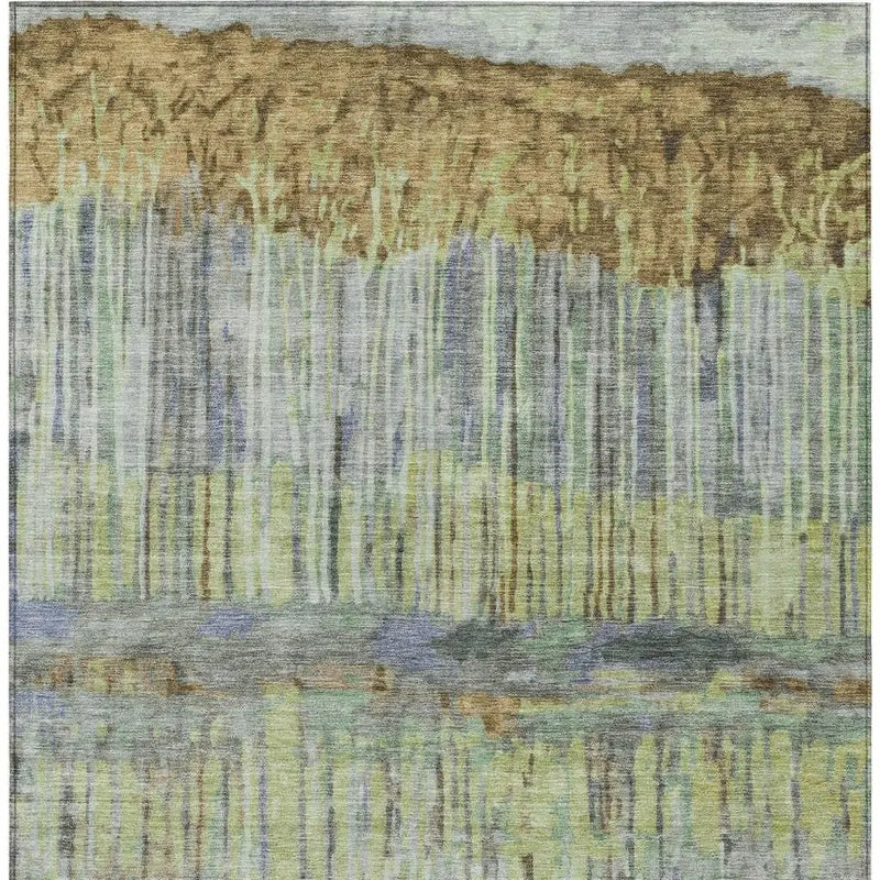 3' X 5' Khaki And Taupe Abstract Washable Indoor Outdoor Area Rug Homeroots Outdoor