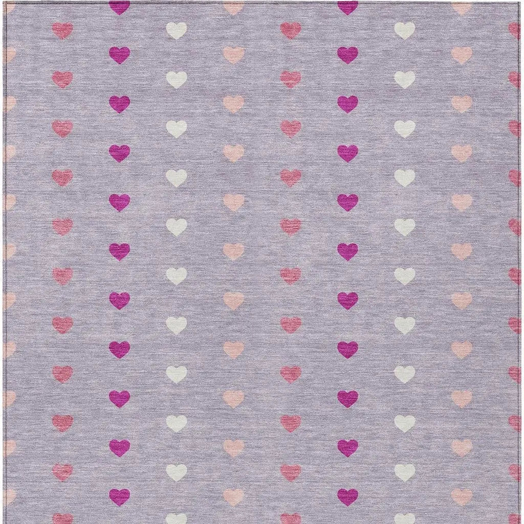 3' X 5' Lavender And Pink Geometric Washable Indoor Outdoor Area Rug Homeroots Outdoor