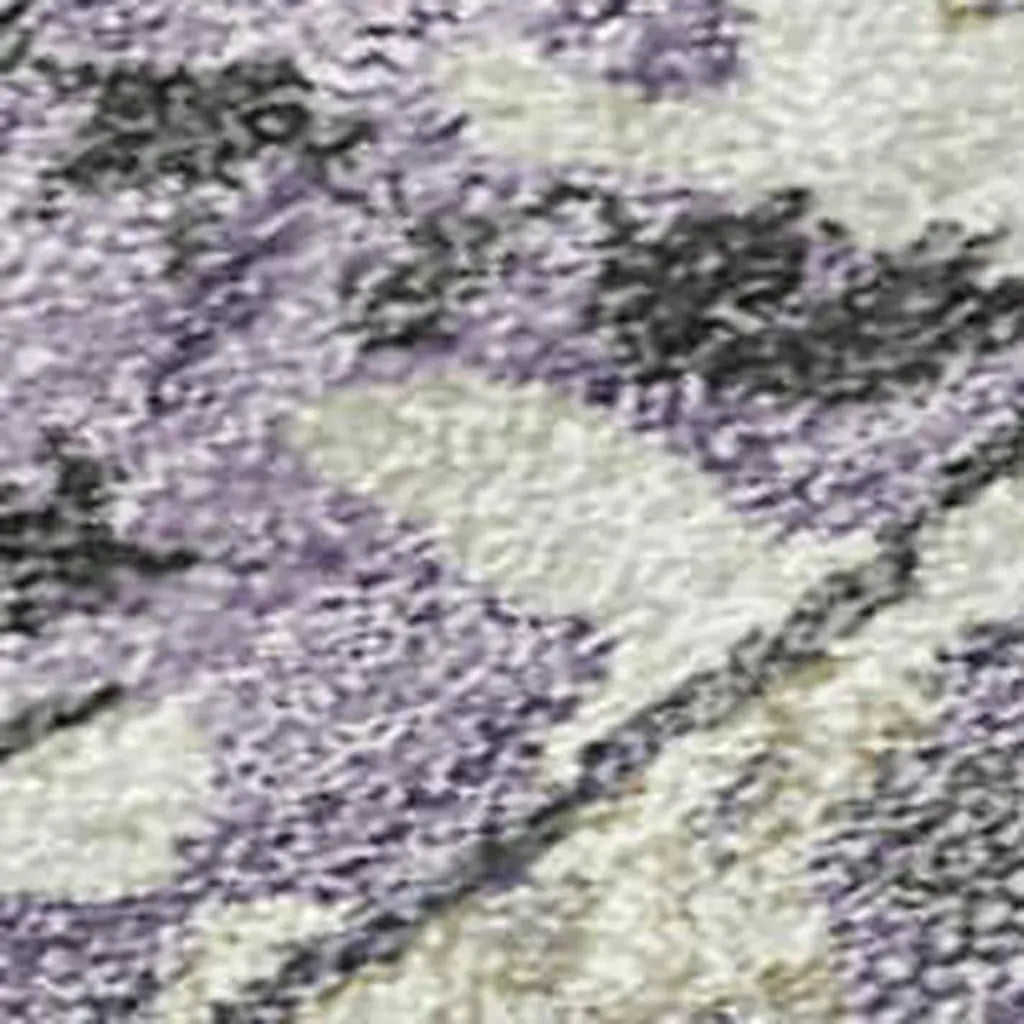 3' X 5' Lavender And Plum Abstract Washable Indoor Outdoor Area Rug Homeroots Outdoor