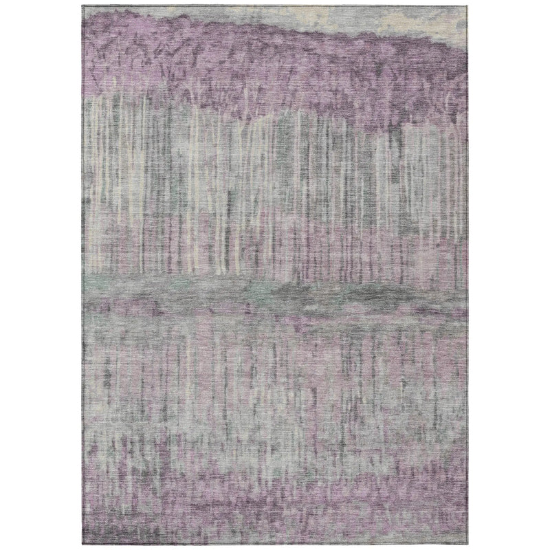 3' X 5' Lavender And Plum Abstract Washable Indoor Outdoor Area Rug Homeroots Outdoor