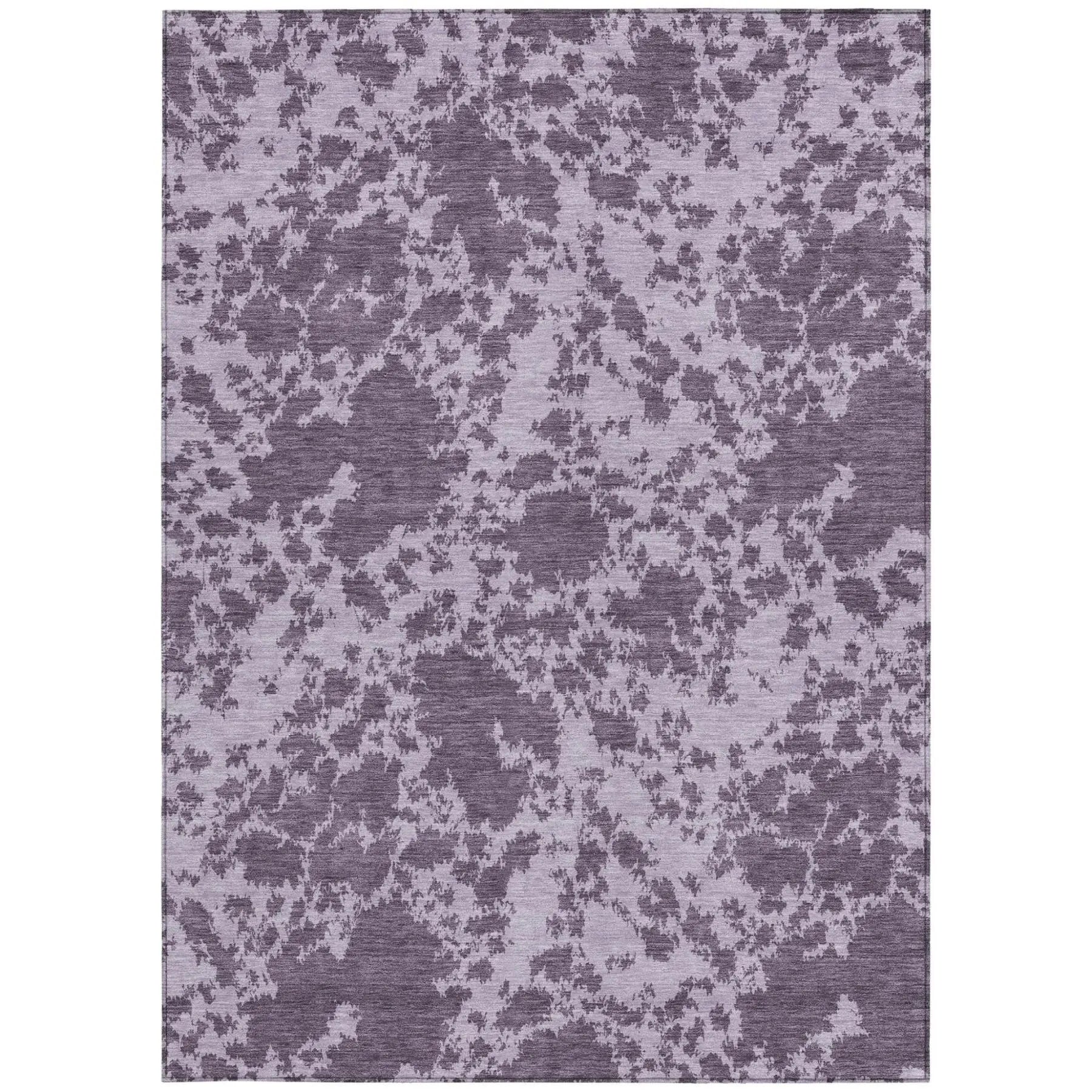 3' X 5' Lavender And Purple Abstract Washable Indoor Outdoor Area Rug Homeroots Outdoor