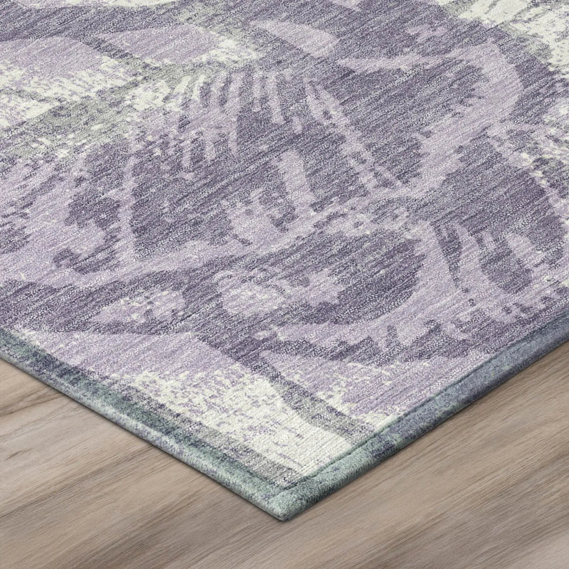 3' X 5' Lavender And Purple Floral Washable Indoor Outdoor Area Rug Homeroots Outdoor