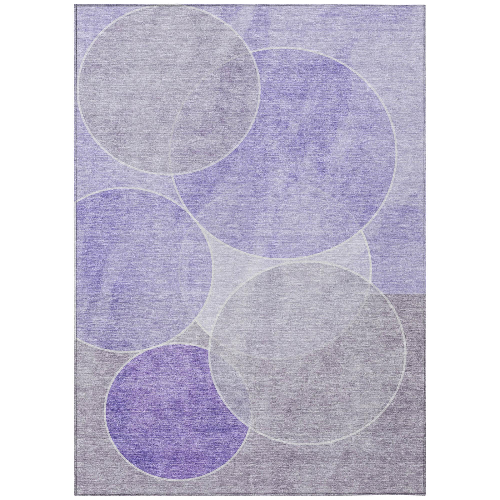 3' X 5' Lavender And Purple Geometric Washable Indoor Outdoor Area Rug Homeroots Outdoor