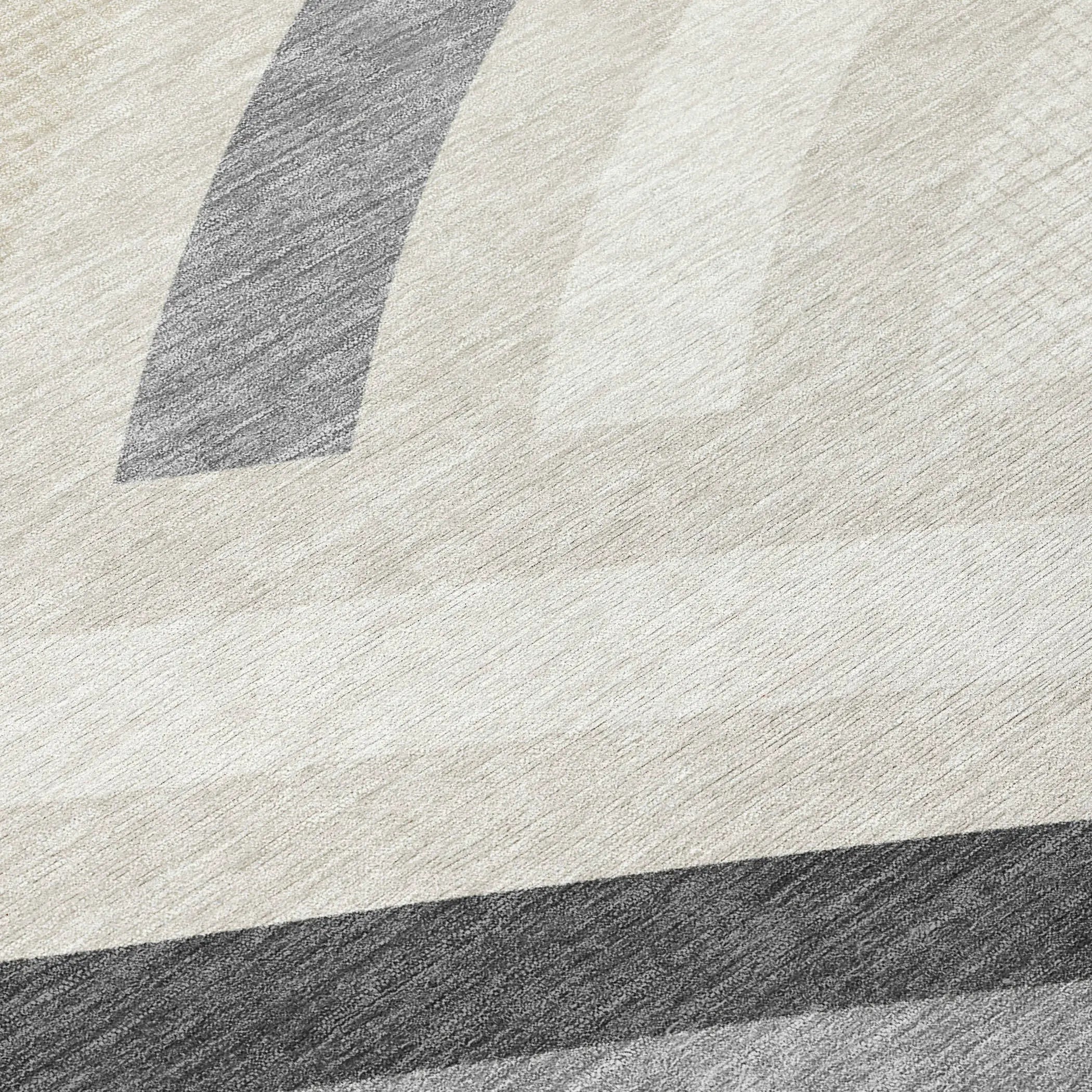 3' X 5' Linen And Ivory Abstract Washable Indoor Outdoor Area Rug Homeroots Outdoor