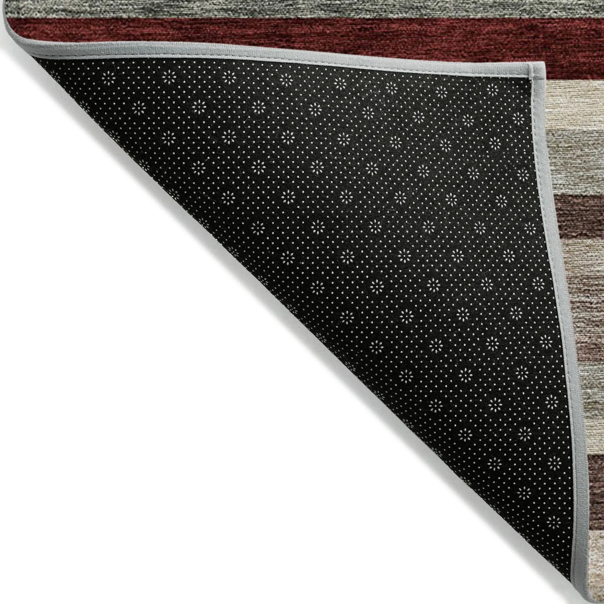 3' X 5' Merlot Burgundy And Beige Striped Washable Indoor Outdoor Area Rug Homeroots Outdoor