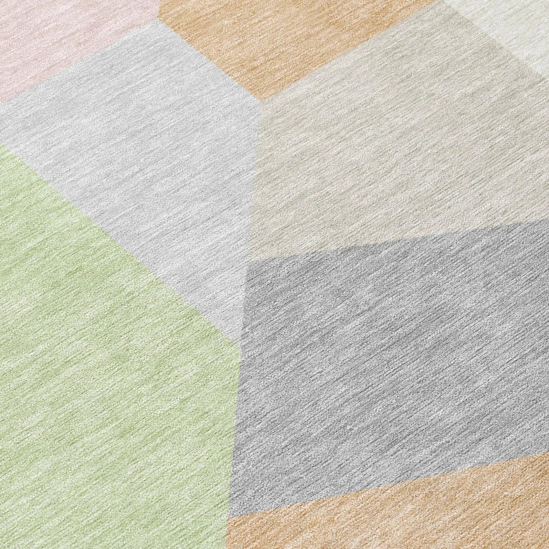 3' X 5' Mint Green And Green Geometric Washable Indoor Outdoor Area Rug Homeroots Outdoor