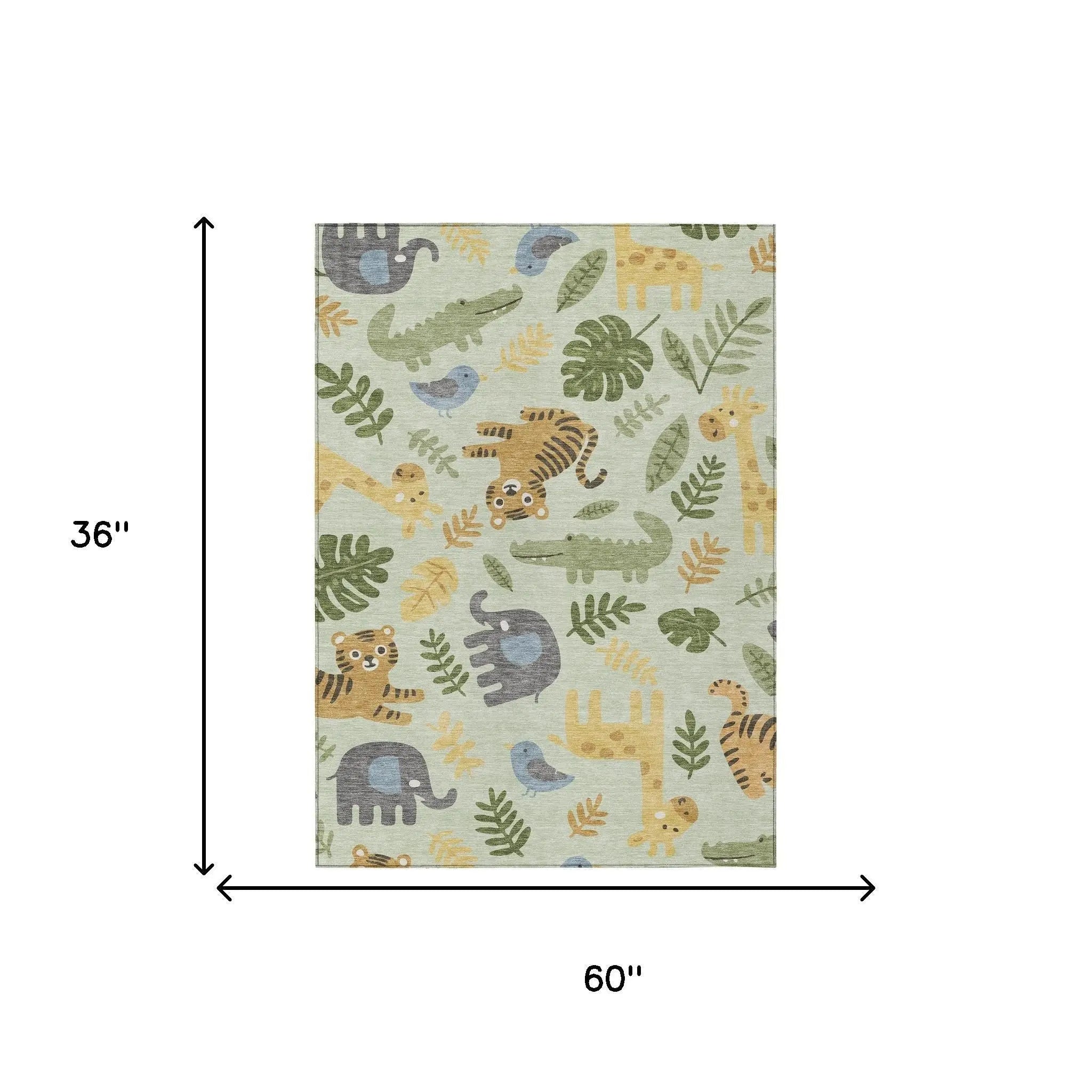 3' X 5' Mint Green And Ivory Abstract Washable Indoor Outdoor Area Rug Homeroots Outdoor