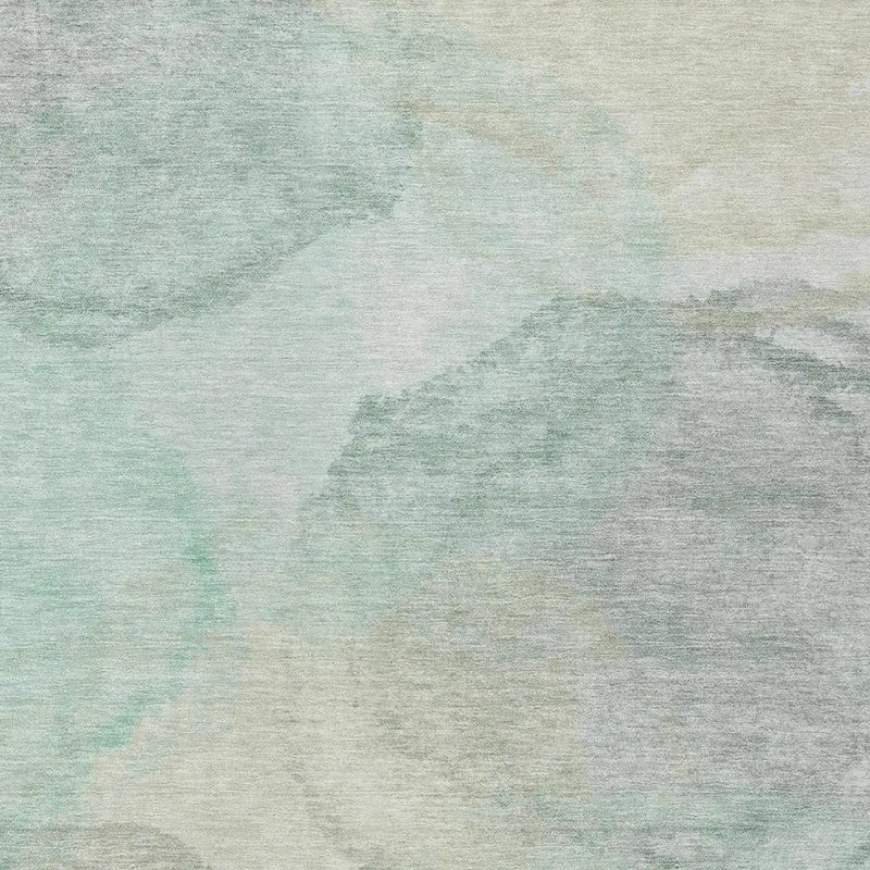 3' X 5' Mint Green And Teal Blue Abstract Washable Indoor Outdoor Area Rug Homeroots Outdoor