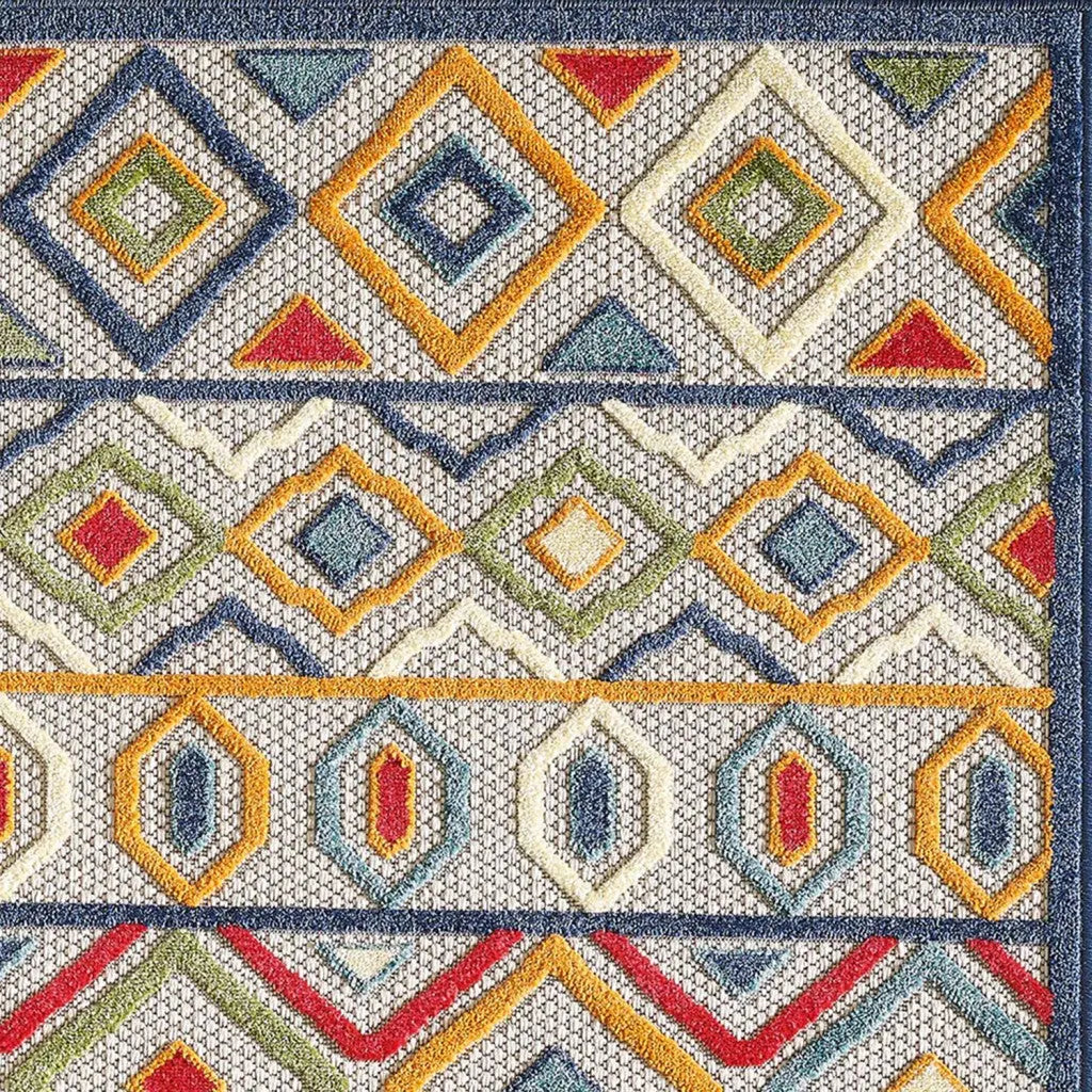 3' X 5' Multi Aztec Pattern Indoor Outdoor Area Rug Homeroots Outdoor