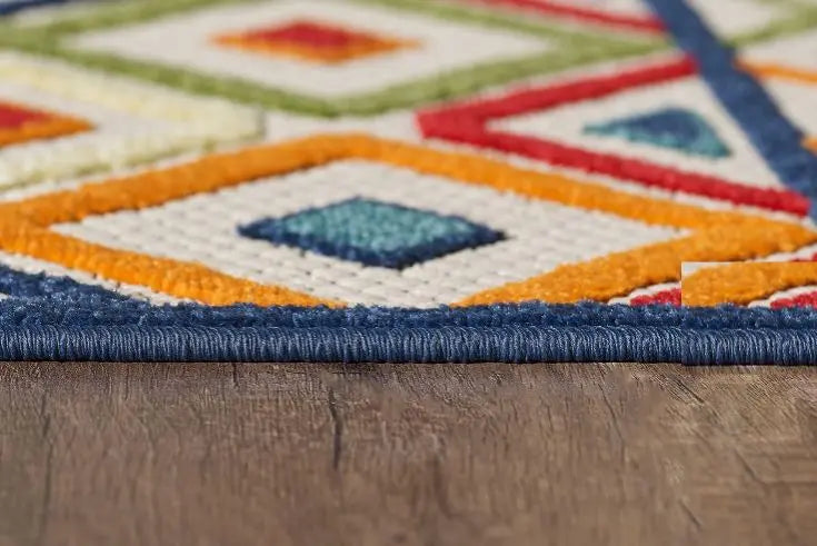3' X 5' Multi Aztec Pattern Indoor Outdoor Area Rug Homeroots Outdoor