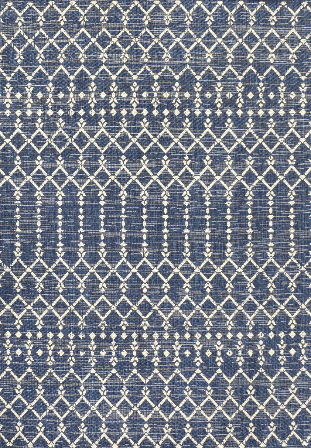 3' X 5' Navy Blue And Beige Trellis Indoor Outdoor Area Rug Homeroots Outdoor
