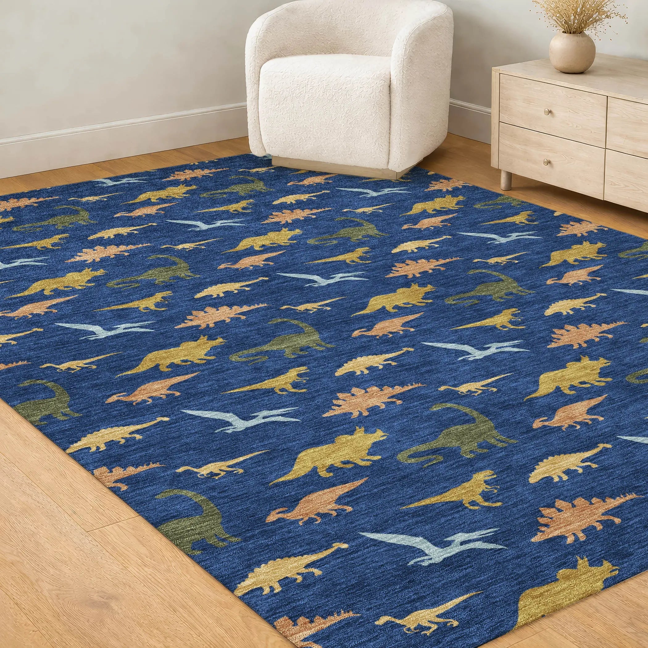 3' X 5' Navy Blue And Blue Geometric Washable Indoor Outdoor Area Rug Homeroots Outdoor