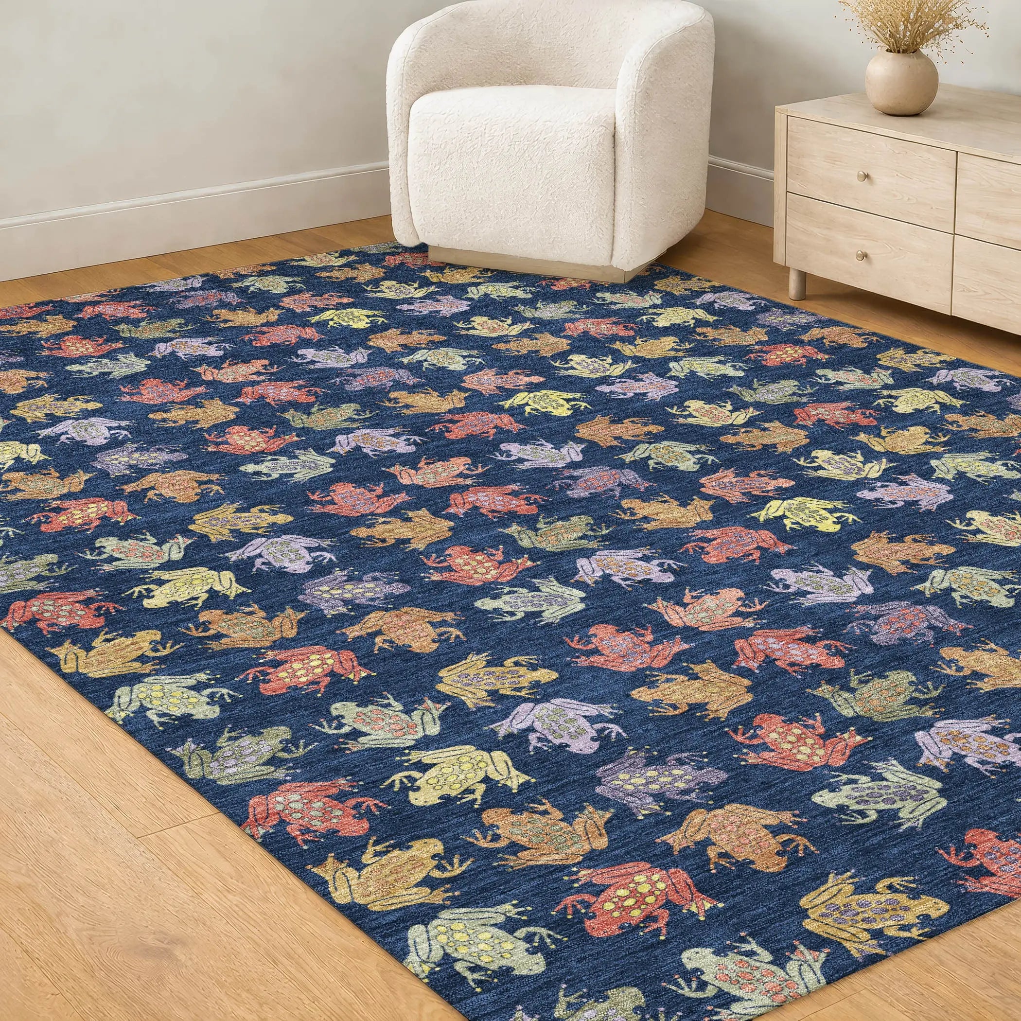 3' X 5' Navy Blue And Blue Geometric Washable Indoor Outdoor Area Rug Homeroots Outdoor