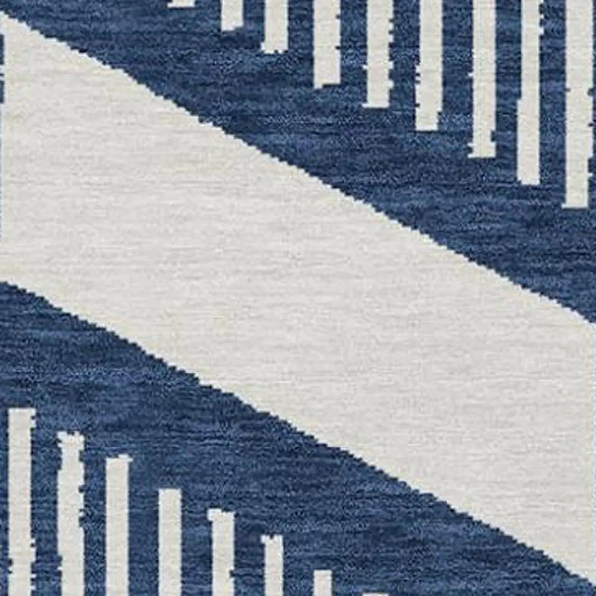 3' X 5' Navy Blue And Blue Geometric Washable Indoor Outdoor Area Rug Homeroots Outdoor