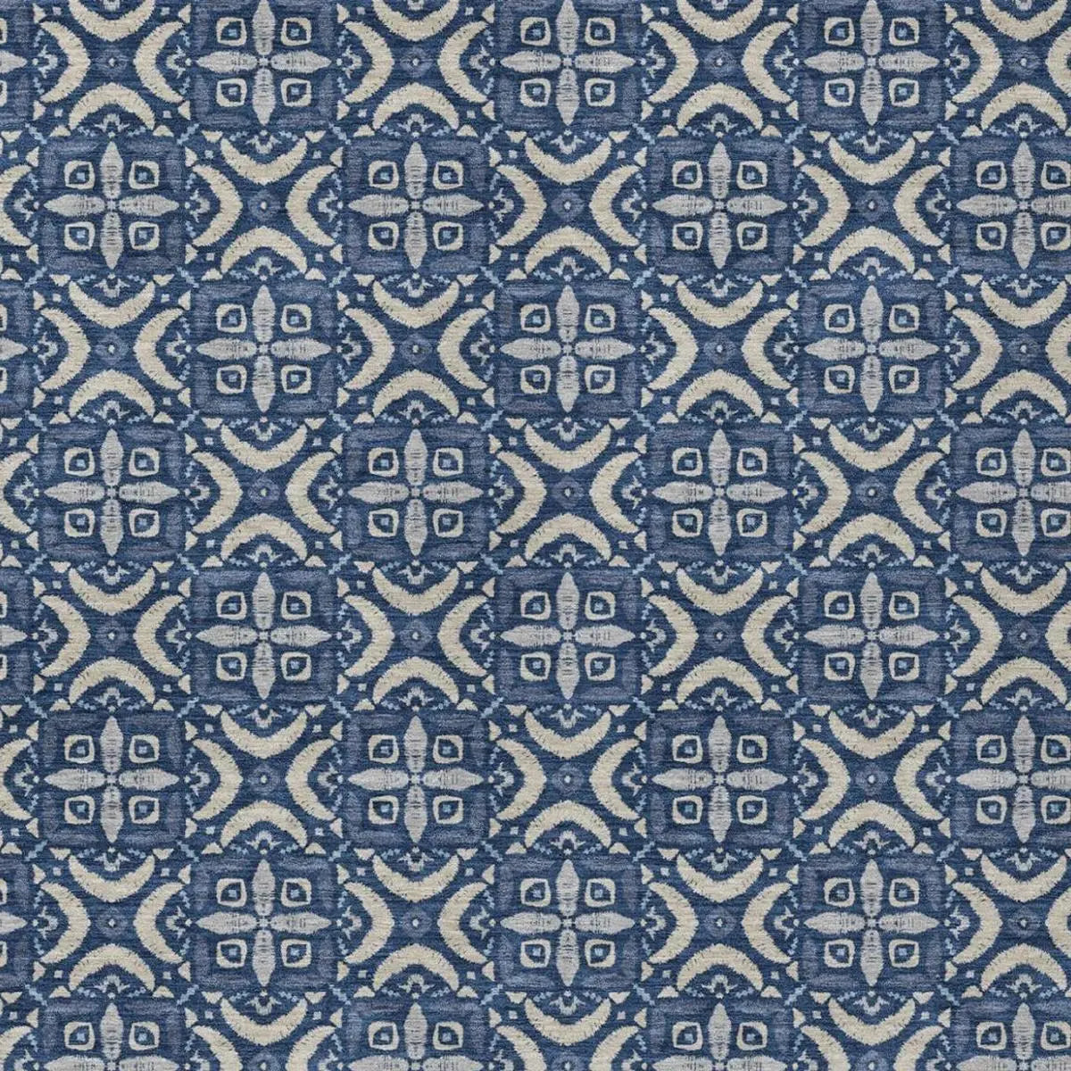 3' X 5' Navy Blue And Blue Geometric Washable Indoor Outdoor Area Rug Homeroots Outdoor