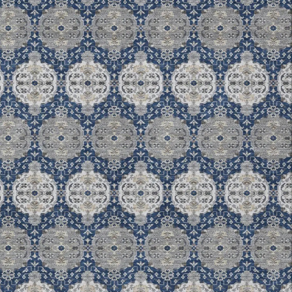 3' X 5' Navy Blue And Blue Striped Washable Indoor Outdoor Area Rug Homeroots Outdoor