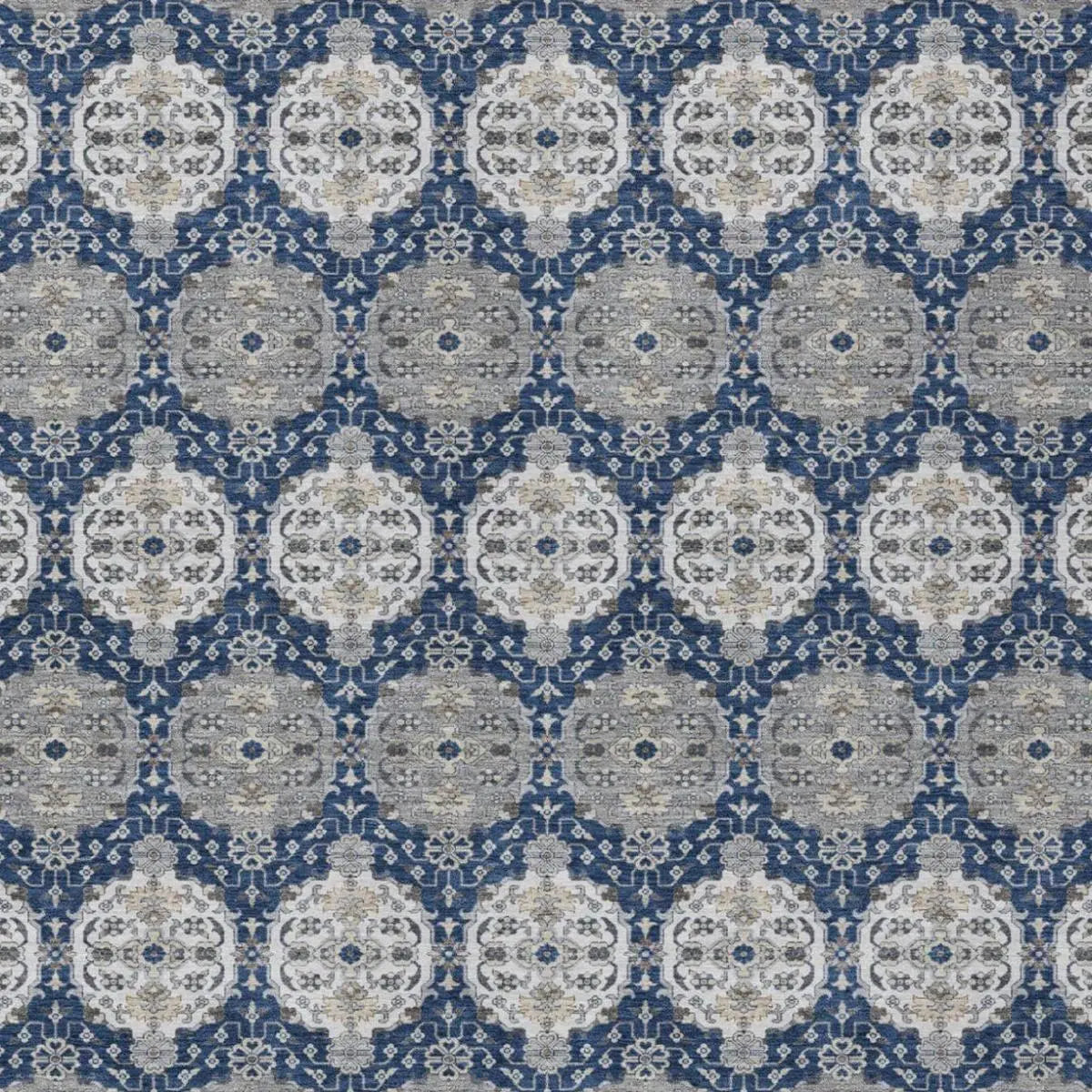 3' X 5' Navy Blue And Blue Striped Washable Indoor Outdoor Area Rug Homeroots Outdoor