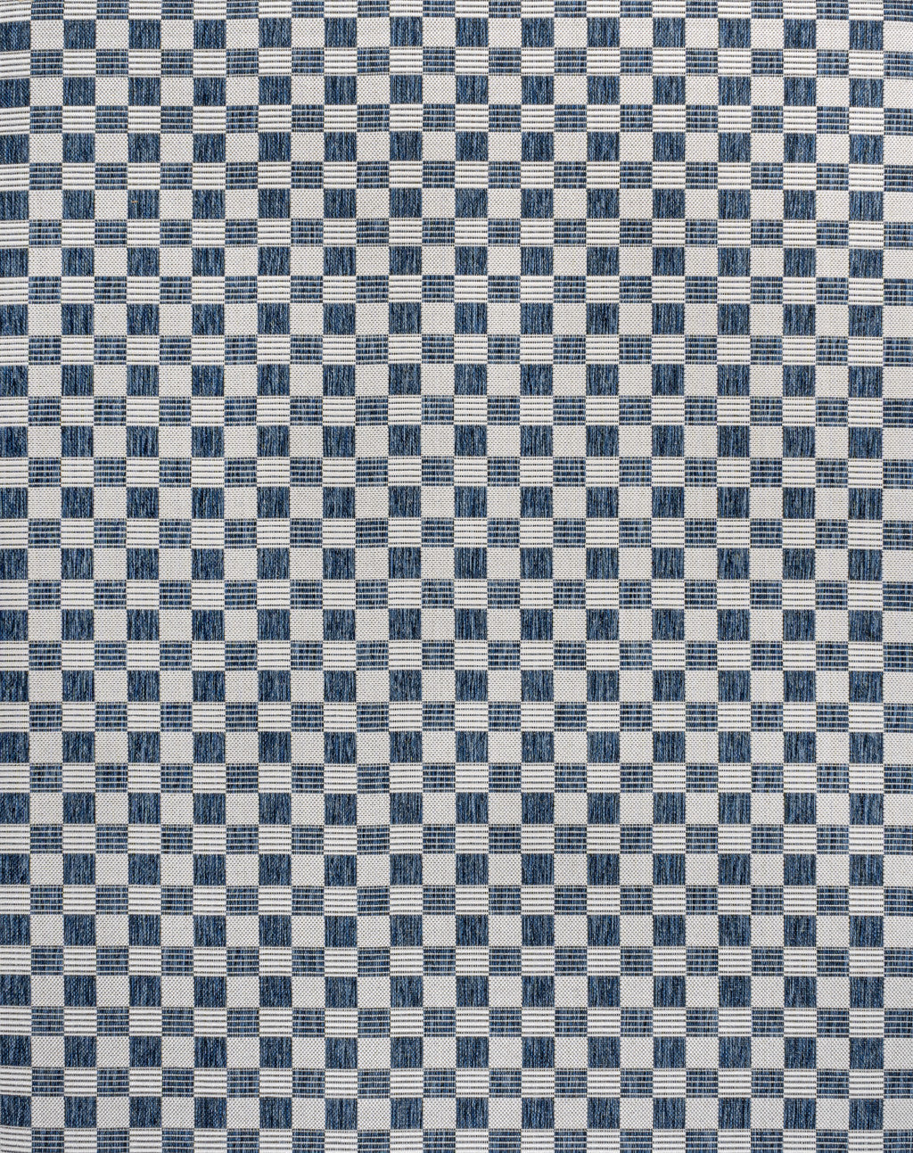 3' X 5' Navy Blue And Cream Geometric Indoor Outdoor Area Rug - GreatEagleInc