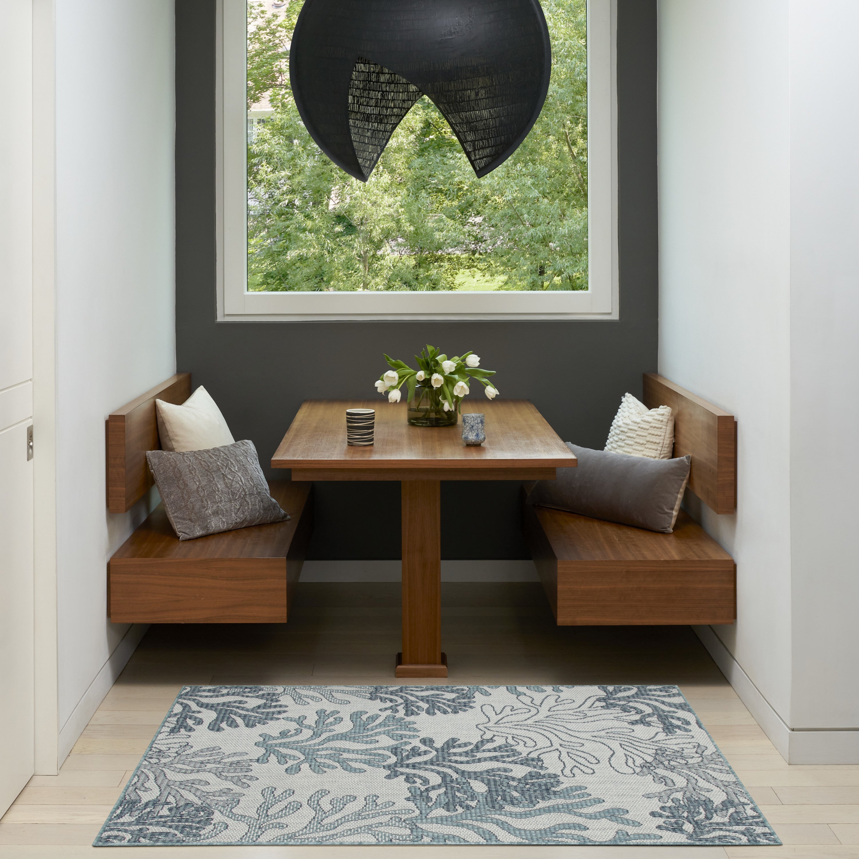 3' X 5' Navy Blue Ivory And Blue Nautical Indoor Outdoor Area Rug Homeroots Outdoor