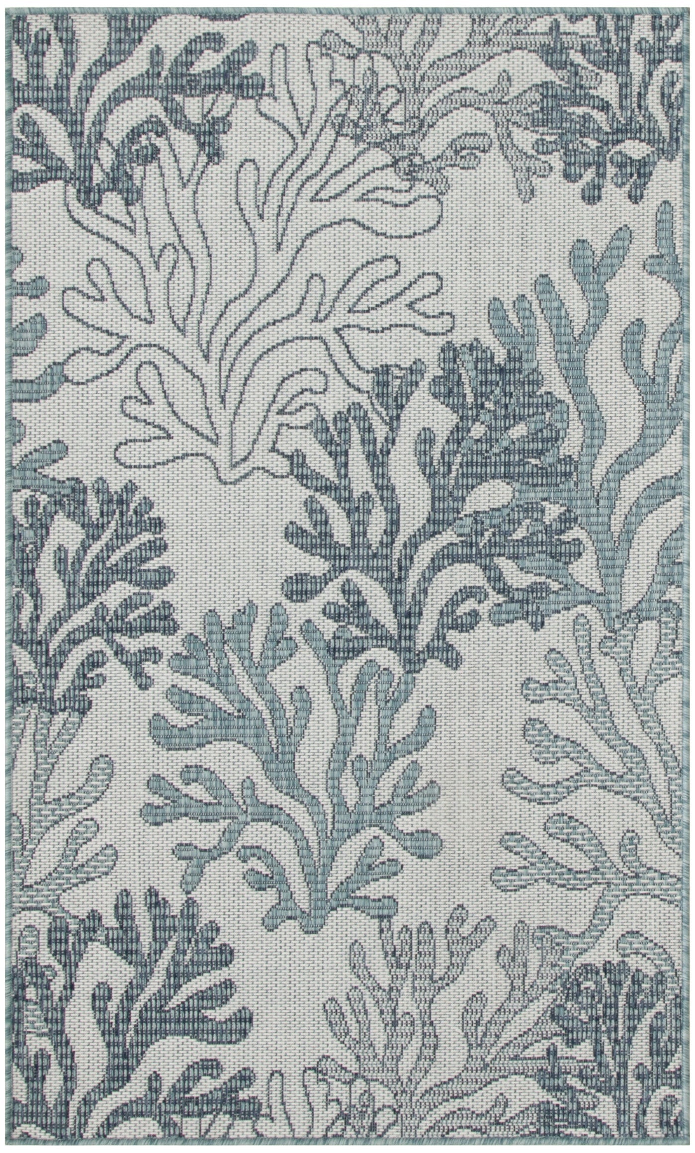 3' X 5' Navy Blue Ivory And Blue Nautical Indoor Outdoor Area Rug Homeroots Outdoor