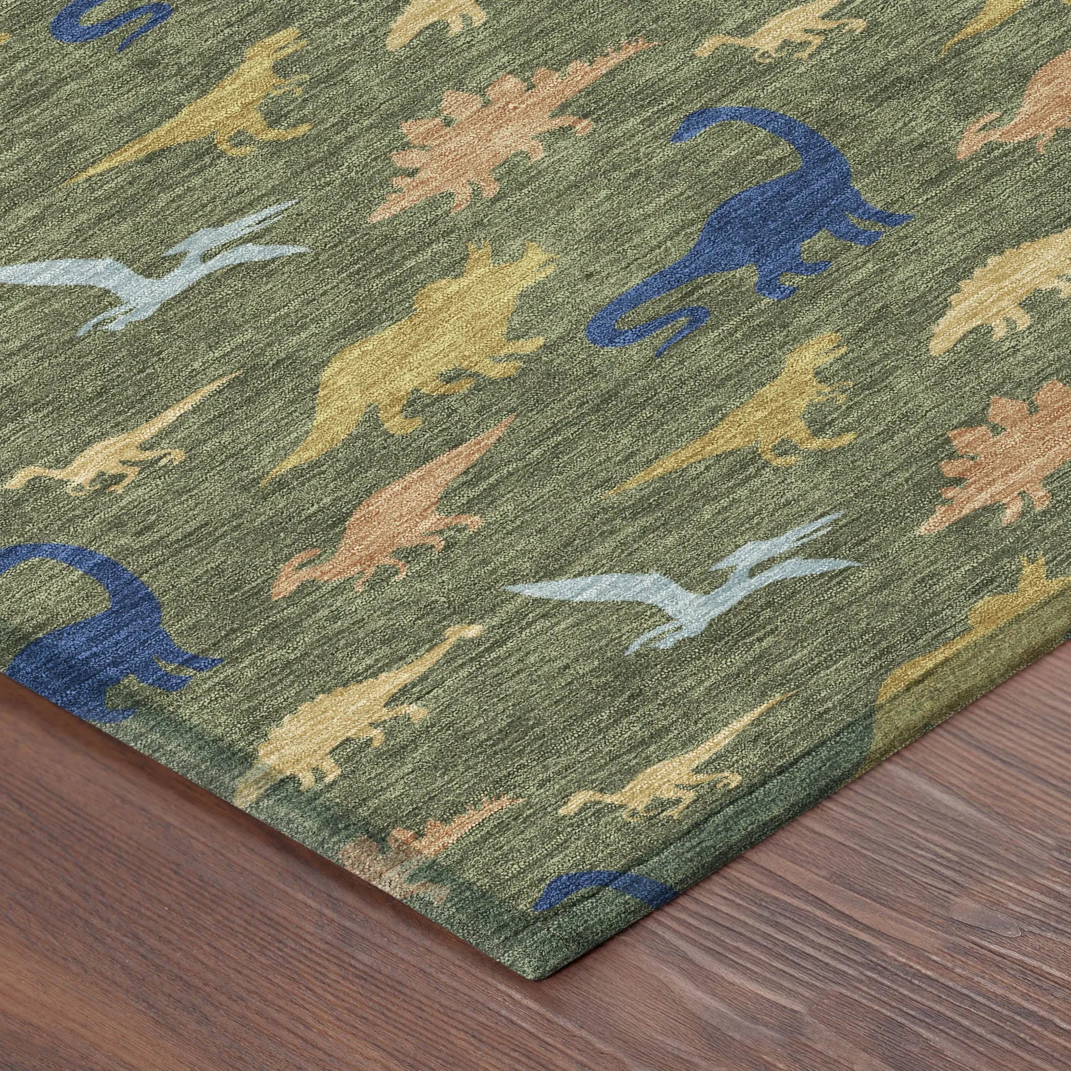 3' X 5' Olive Green And Green Geometric Washable Indoor Outdoor Area Rug Homeroots Outdoor