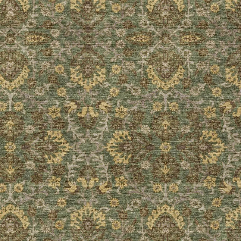 3' X 5' Olive Green And Green Geometric Washable Indoor Outdoor Area Rug Homeroots Outdoor
