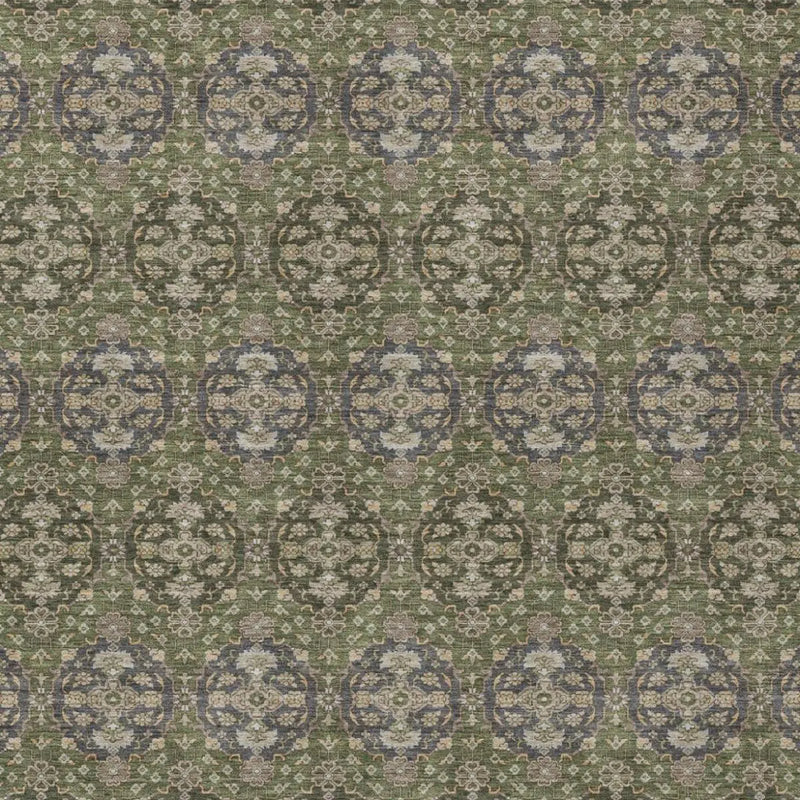 3' X 5' Olive Green And Green Striped Washable Indoor Outdoor Area Rug Homeroots Outdoor