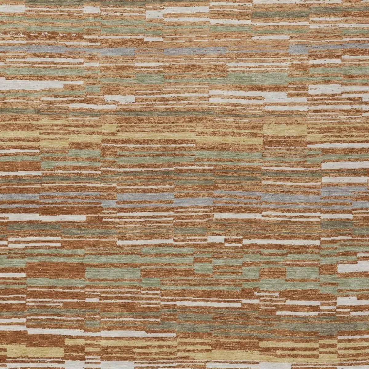 3' X 5' Orange And Beige Striped Washable Indoor Outdoor Area Rug Homeroots Outdoor