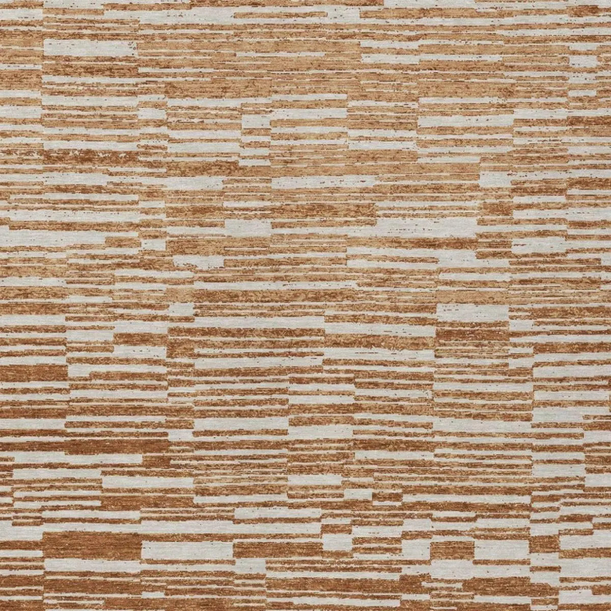 3' X 5' Orange And Beige Striped Washable Indoor Outdoor Area Rug Homeroots Outdoor