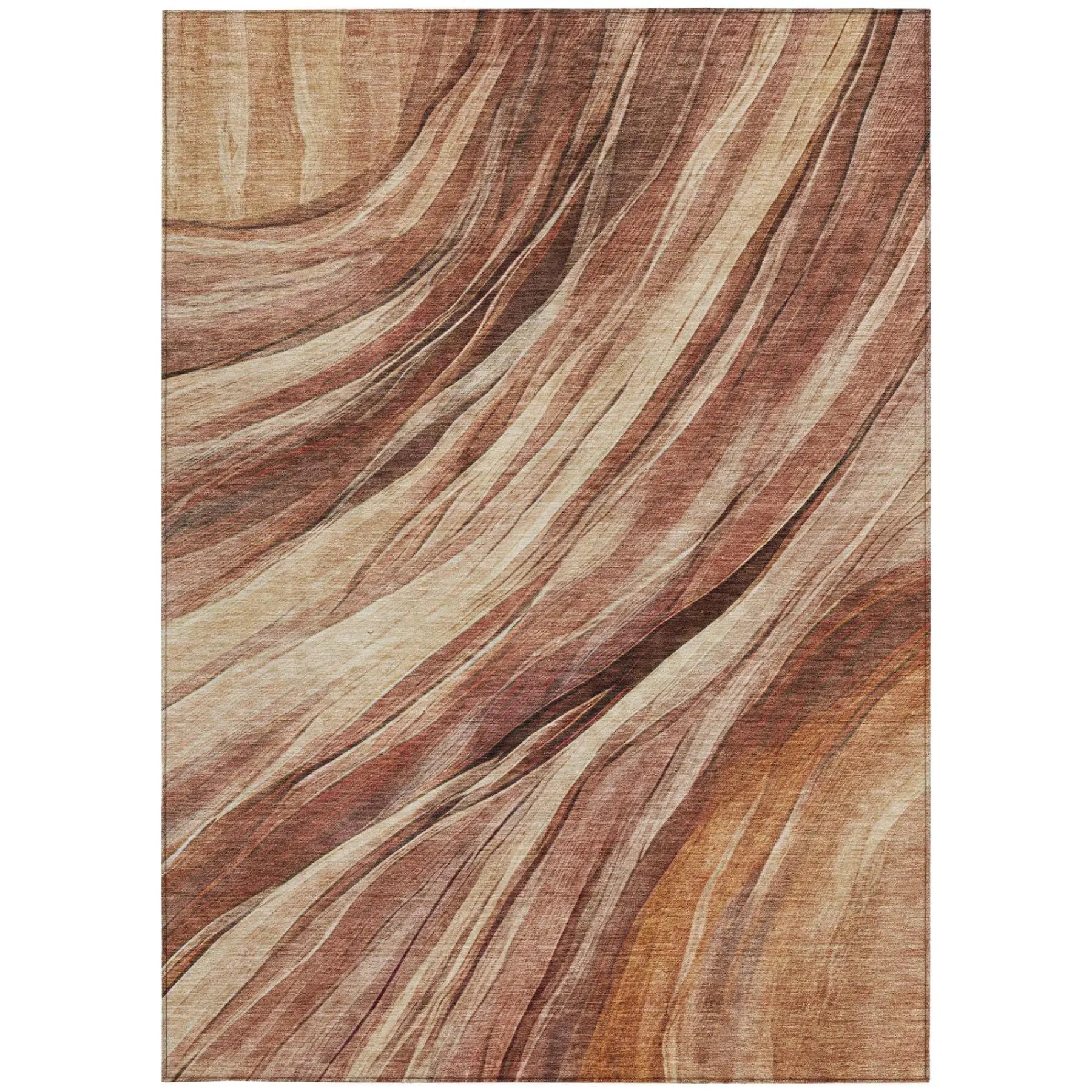 3' X 5' Orange And Burgundy Abstract Washable Indoor Outdoor Area Rug Homeroots Outdoor