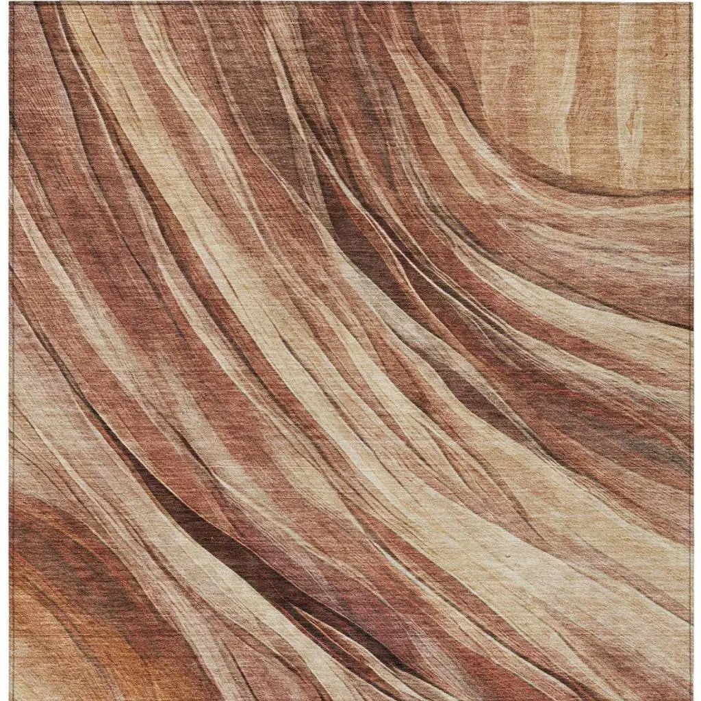3' X 5' Orange And Burgundy Abstract Washable Indoor Outdoor Area Rug Homeroots Outdoor