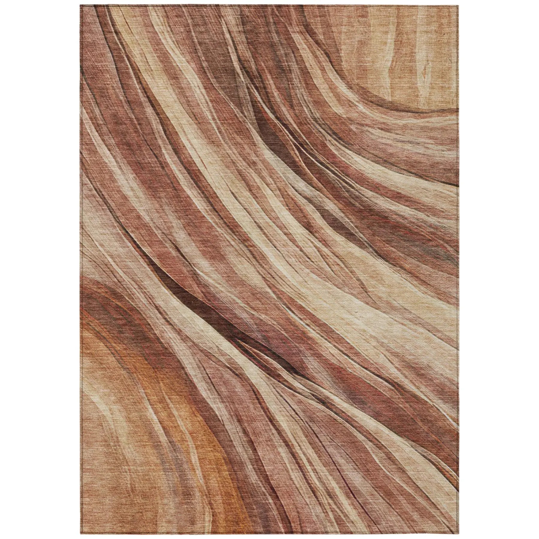 3' X 5' Orange And Burgundy Abstract Washable Indoor Outdoor Area Rug Homeroots Outdoor