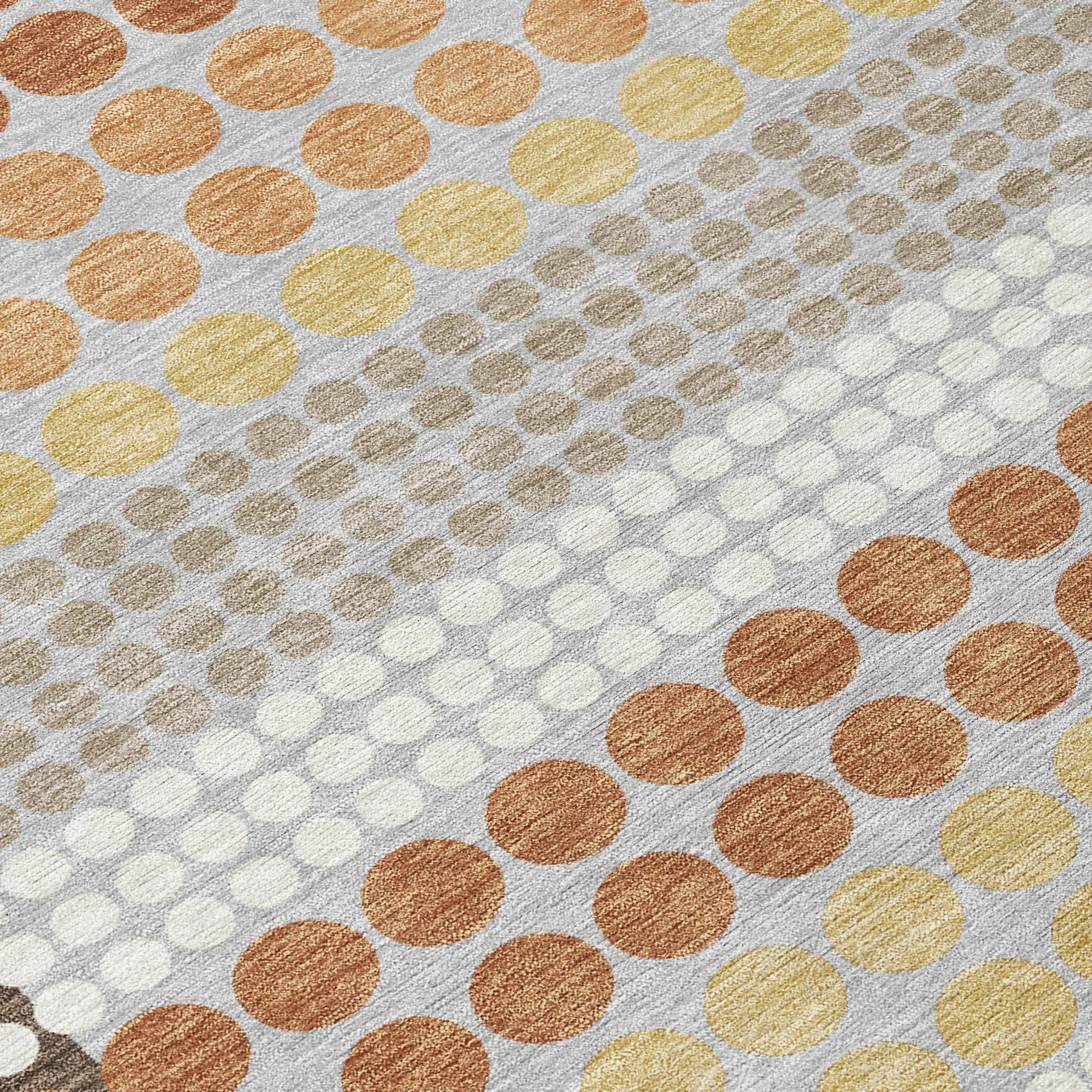3' X 5' Orange And Copper Geometric Washable Indoor Outdoor Area Rug Homeroots Outdoor