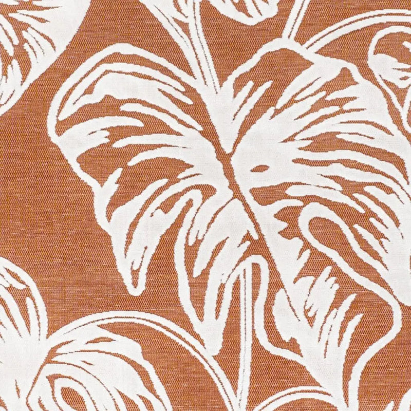 3' X 5' Orange And Ivory Floral Indoor Outdoor Area Rug Homeroots Outdoor