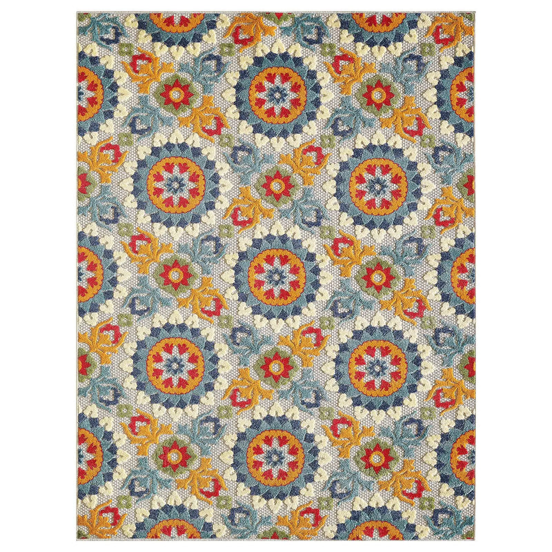 3' X 5' Orange And Ivory Moroccan Stain Resistant Indoor Outdoor Area Rug Homeroots Outdoor