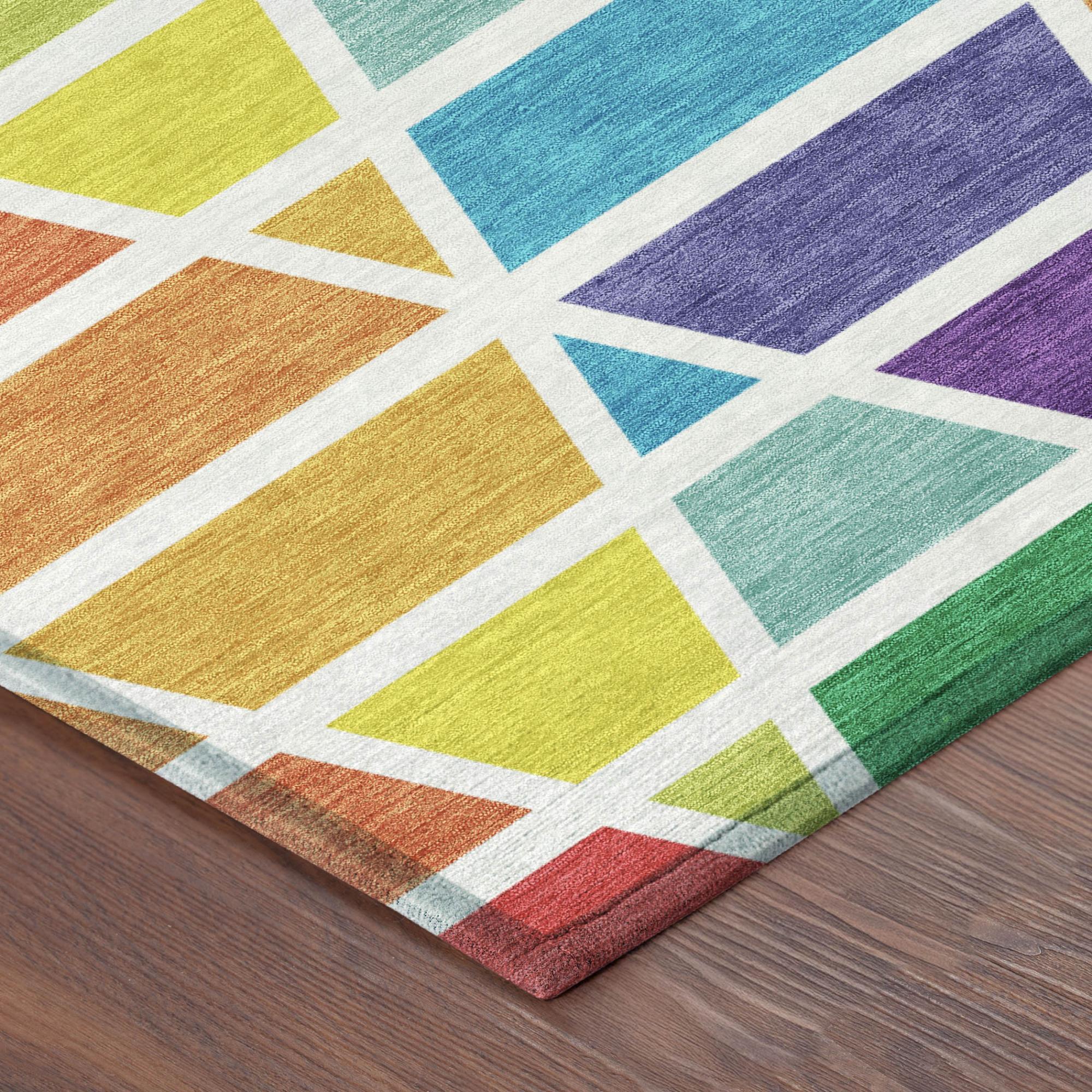 3' X 5' Orange And White Geometric Washable Indoor Outdoor Area Rug Homeroots Outdoor