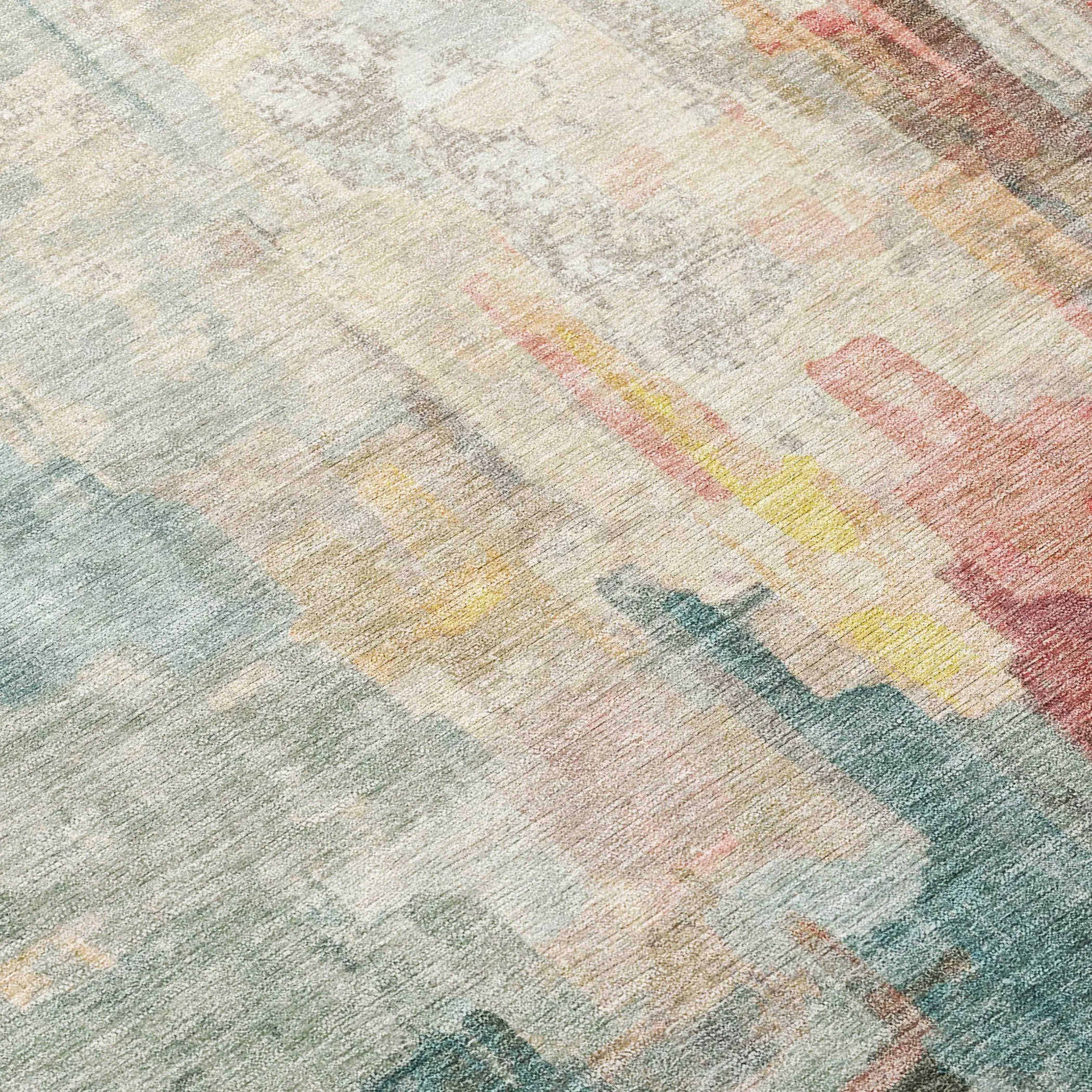3' X 5' Pearl And Gray Abstract Washable Indoor Outdoor Area Rug Homeroots Outdoor