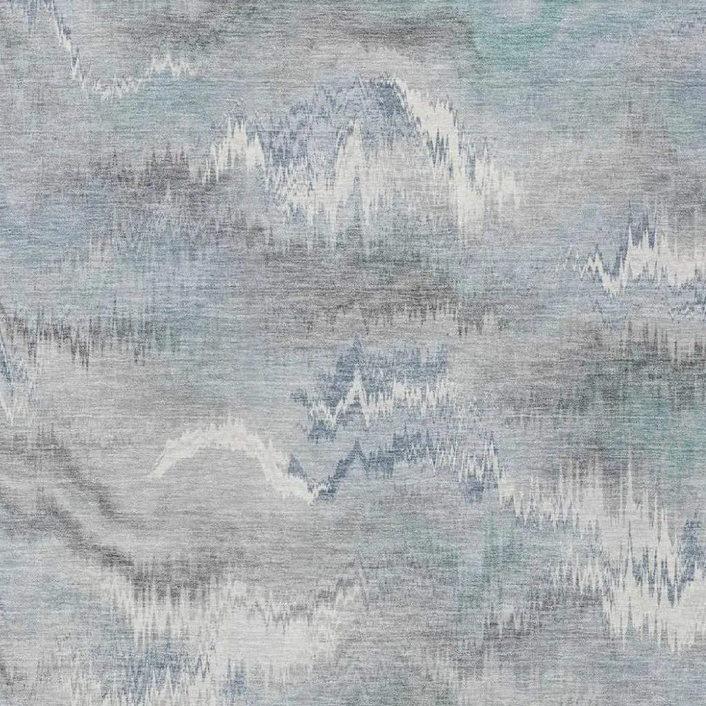 3' X 5' Pewter And Gray Abstract Washable Indoor Outdoor Area Rug Homeroots Outdoor