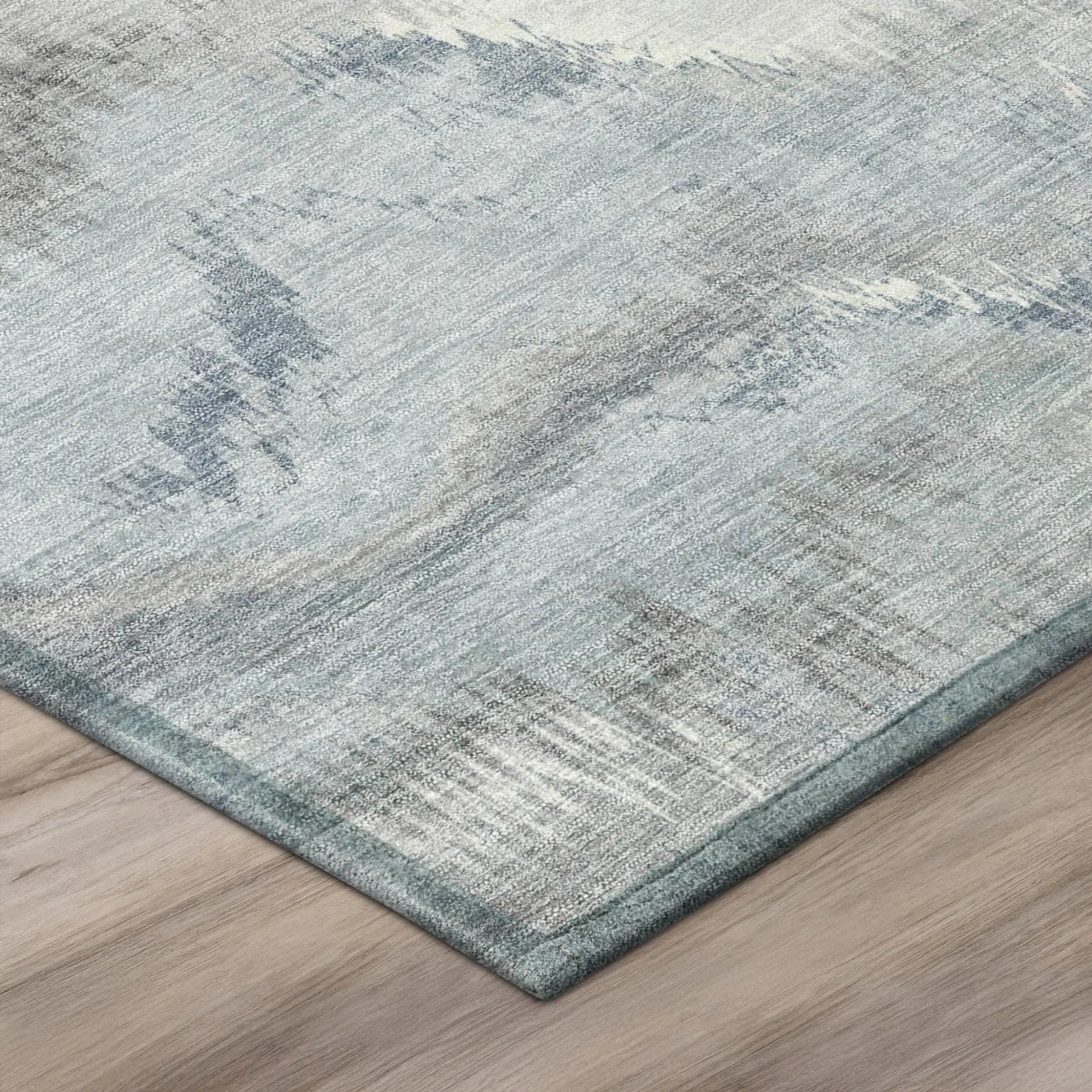 3' X 5' Pewter And Gray Abstract Washable Indoor Outdoor Area Rug Homeroots Outdoor