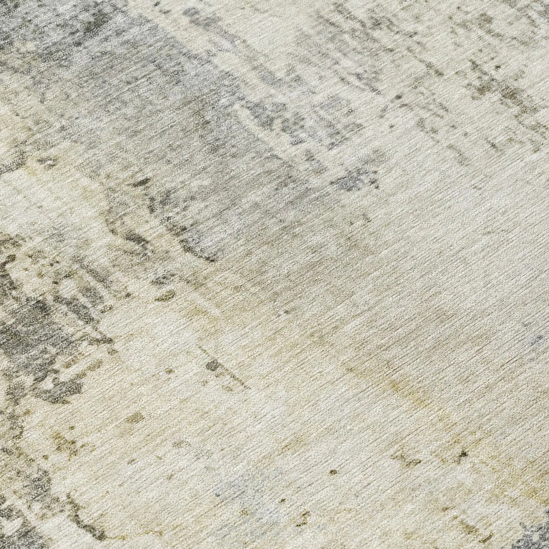 3' X 5' Pewter And Gray Abstract Washable Indoor Outdoor Area Rug Homeroots Outdoor