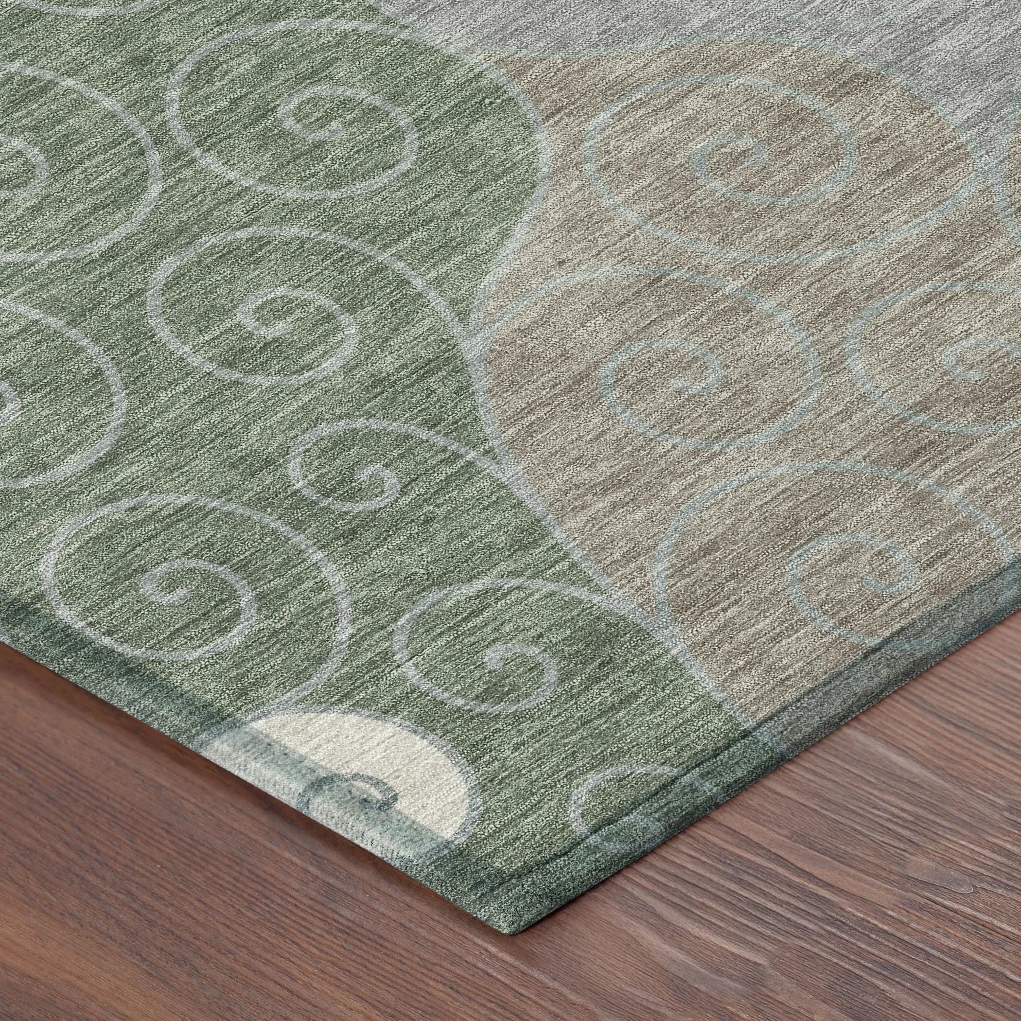 3' X 5' Pewter And Taupe Abstract Washable Indoor Outdoor Area Rug Homeroots Outdoor