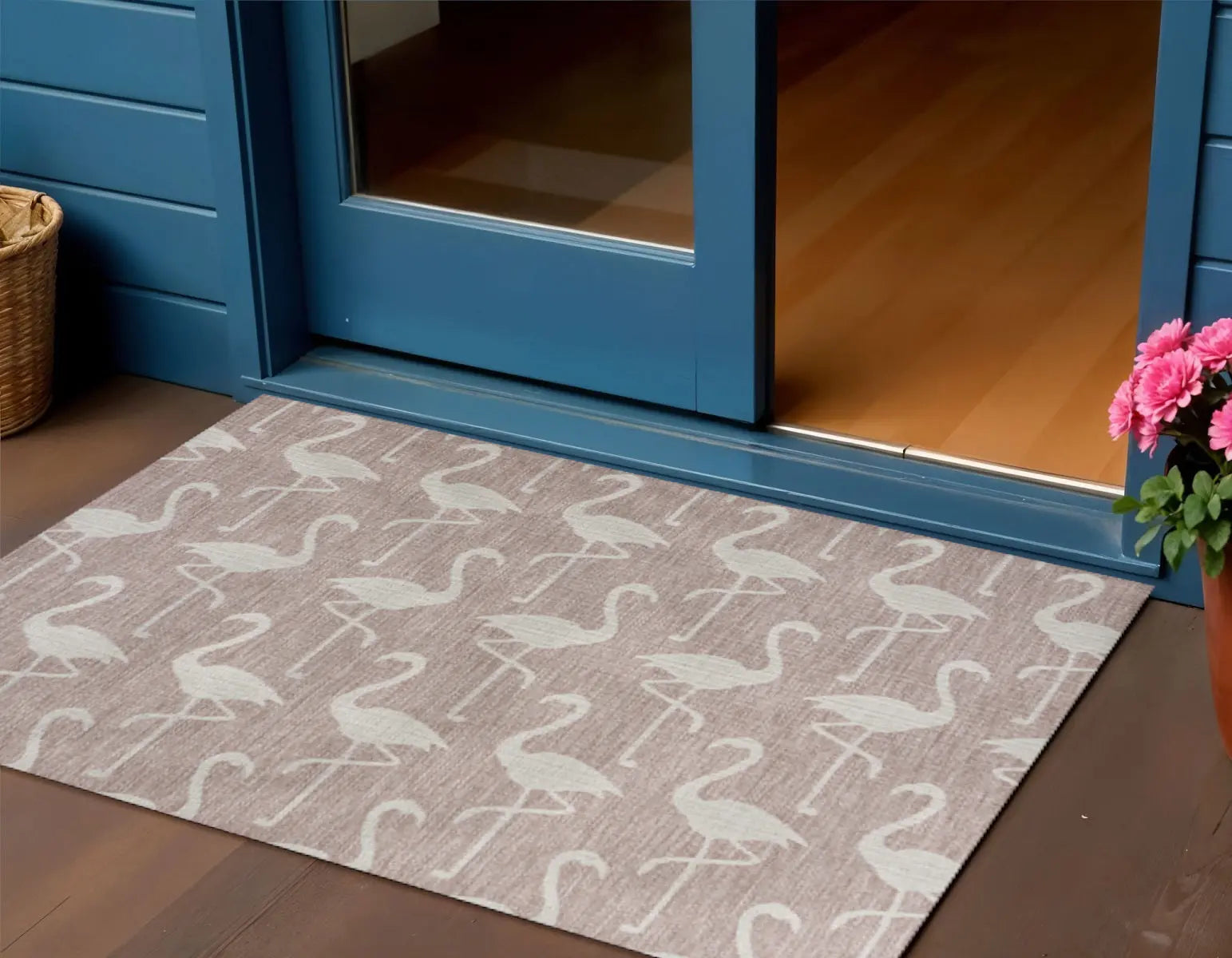 3' X 5' Pink And Cream Animal Print Indoor Outdoor Area Rug Homeroots Outdoor