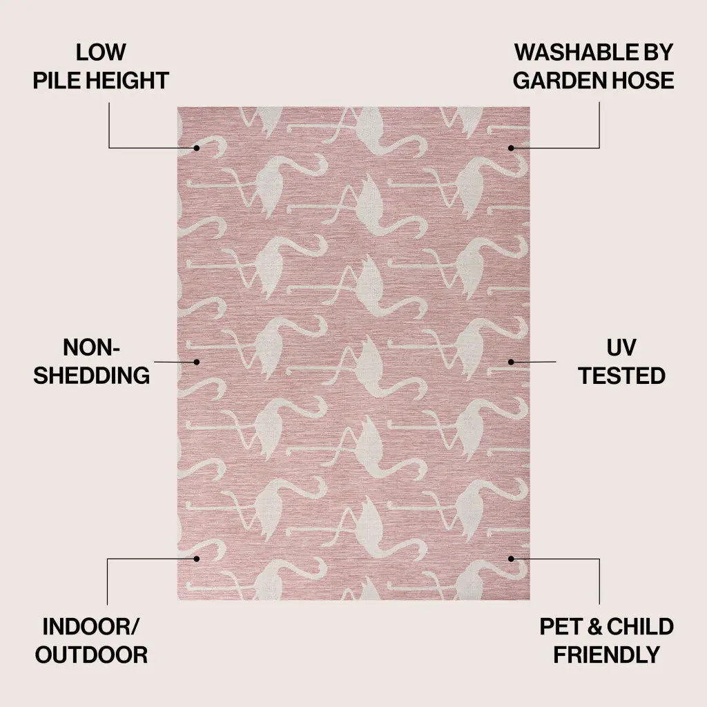 3' X 5' Pink And Cream Animal Print Indoor Outdoor Area Rug Homeroots Outdoor