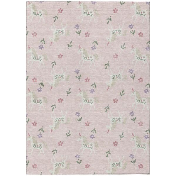 3' X 5' Pink And Ivory Floral Washable Indoor Outdoor Area Rug Homeroots Outdoor