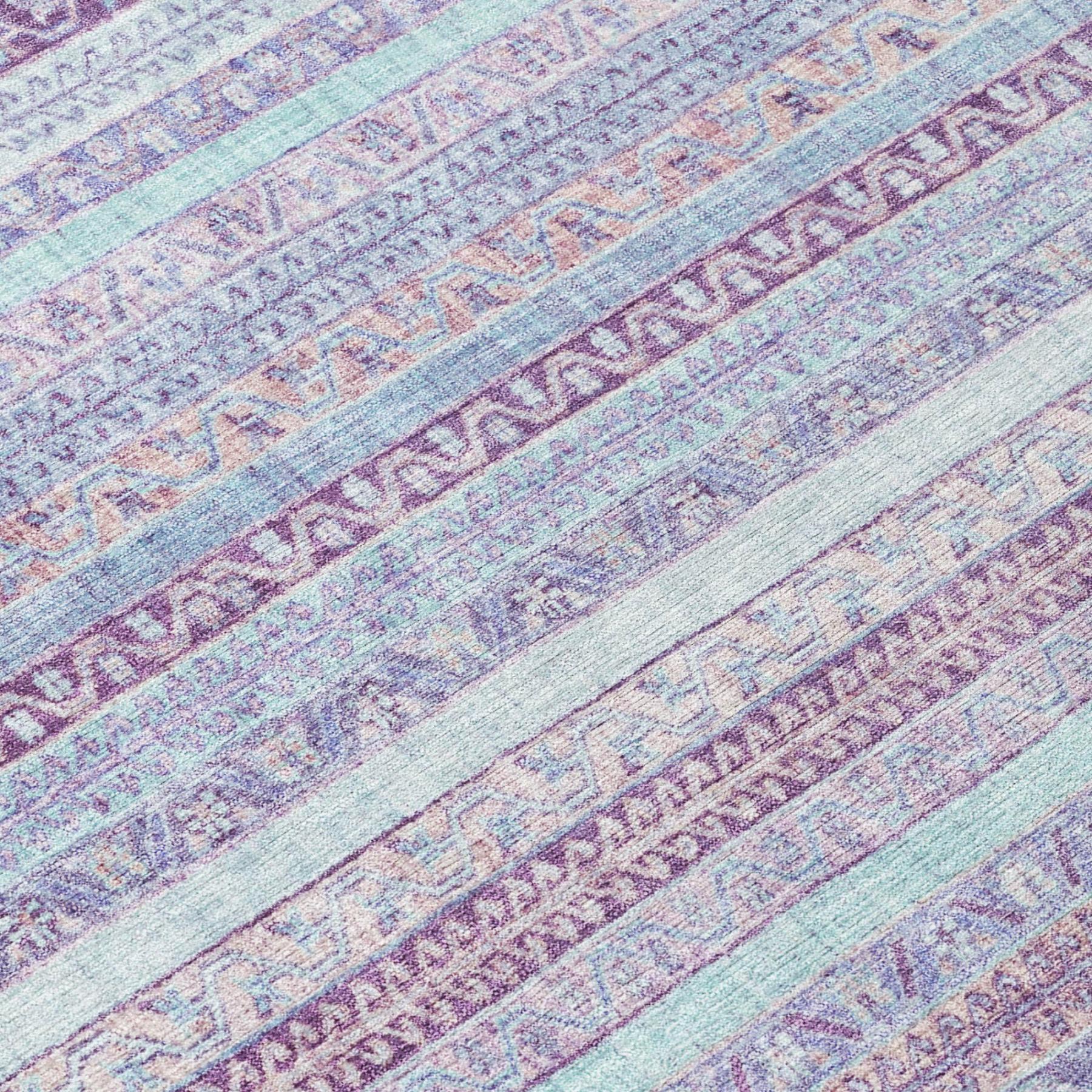 3' X 5' Pink And Lavender Striped Washable Indoor Outdoor Area Rug Homeroots Outdoor