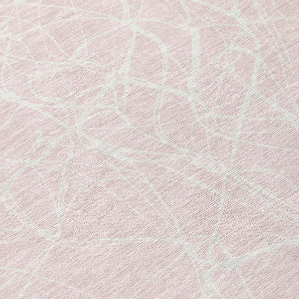 3' X 5' Pink And Linen Abstract Washable Indoor Outdoor Area Rug Homeroots Outdoor