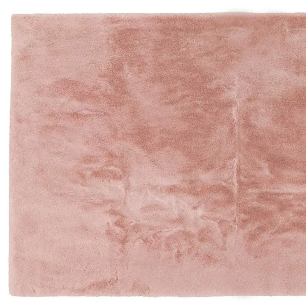 3' X 5' Pink Shag Hand Knotted Area Rug Homeroots Home Decor