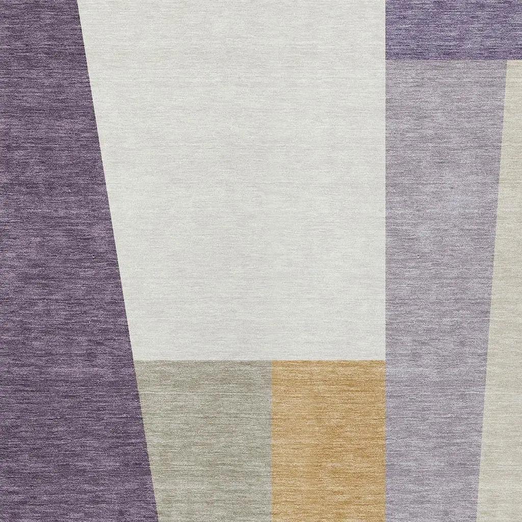 3' X 5' Plum And Lavender Geometric Washable Indoor Outdoor Area Rug Homeroots Outdoor