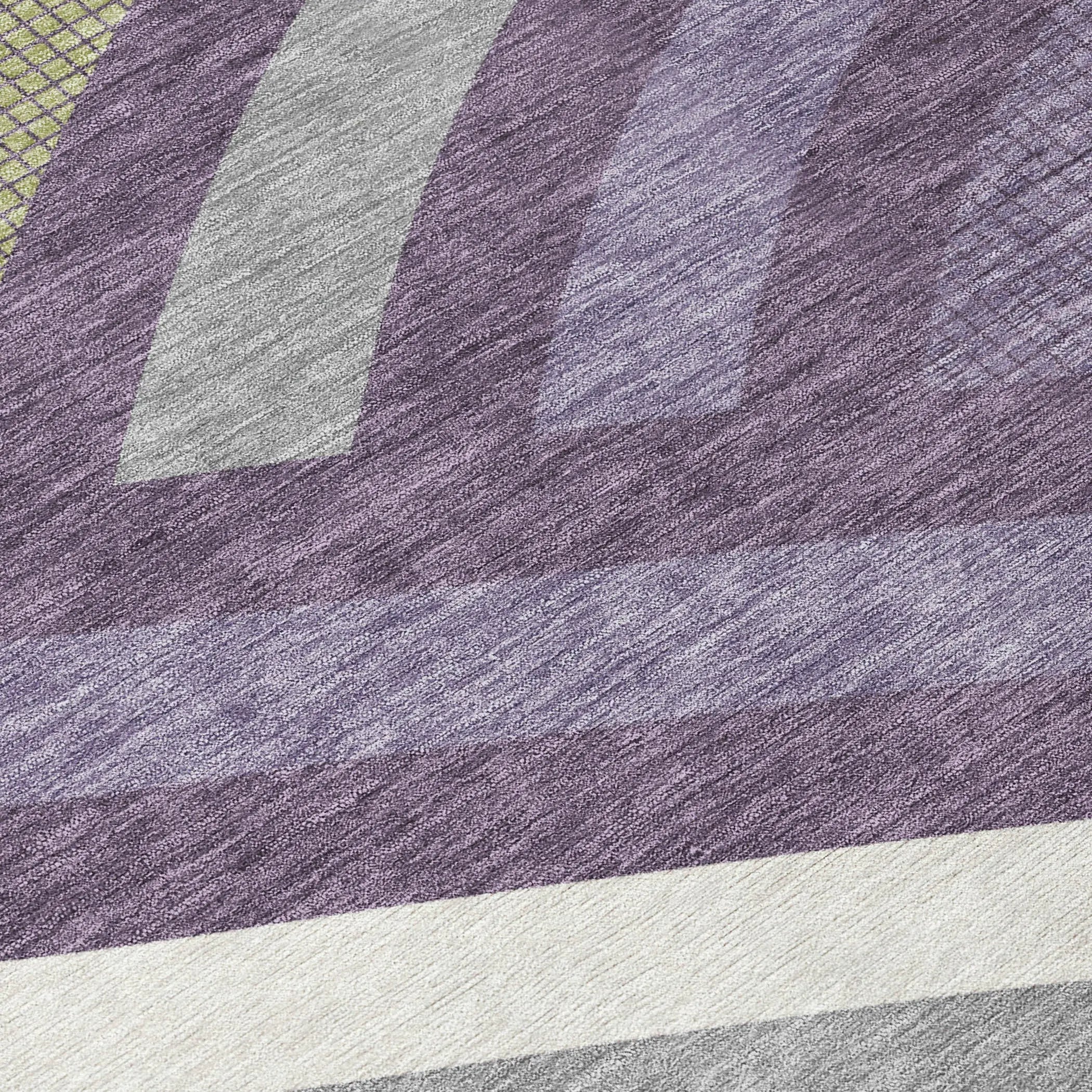 3' X 5' Plum And Purple Abstract Washable Indoor Outdoor Area Rug Homeroots Outdoor